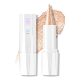 HOSAILY Glitter Cream Eyeshadow Stick, Shimmer Eye Brightener Stick Pencil Crayon, Waterproof Smooth Pigmented Metallic Eye Shadow Eyeliner Highlighter Makeup for Face, Champagne Shimmer