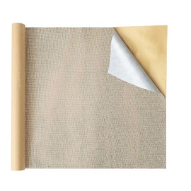 Self Adhesive Linen Fabric Patches Tape 17.7x78.7 inch, Durable Fabric Couch Repair Kits for Upholstery, Furniture, Sofa, Car Seats, Office Chair, Clothing, Jackets, Crafts (Brown C)