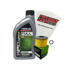 Cyclemax Full Synthetic Oil Change Kit compatible with 2017-2023 Kawasaki Z125 Pro