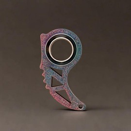 Stealth Spinner 1.0 - Fidget & Fun On The Go - Keychain Spinner - Keyrambit - Fidget Spinner - Keychain - The Perfect Gift! - Color: Red
