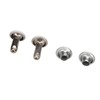 500 Sets Leather Rivets 6x8mm Iron White Round DIY Plating