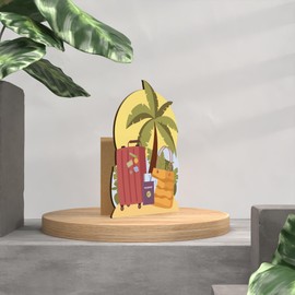 Reise Geschenk Reise Holzkarte - Geburtstagskarte - Urlaub, Urlaub Geschenkidee, Urlaubskasse Geschenk, Urlaubsgeld Geschenk, Gutschein Urlaub Geschenk, Urlaub Geschenk, Geschenke für Urlaub