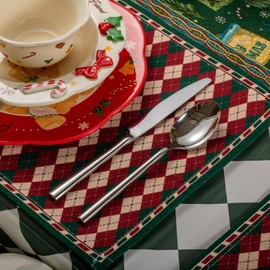 Alata Potter 20-Piece Forged Silverware Set Stainless Steel Flatware Set Cutlery Set,Service for 4,Mirror Finish,Dishwasher Safe