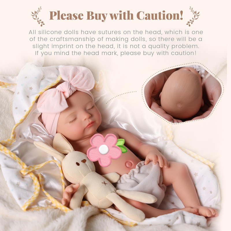 BABESIDE Silicone Baby Doll - 16 Inch (Weight 5 lb)