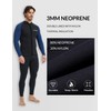 Lemorecn Wetsuit Top Men 3mm Neoprene Wetsuits Jacket Long Sleeve