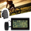24V-36V-48V LCD Display E‑Bike Digital Meterm, Bike Conversion KT‑LCD3U Horizontal
