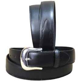 Tony Lama Men's Longhorn Leather Dress Belt Reg And Big Black 50