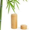 Small Bamboo Urn Handmade Round Small Keepsake Urn with Black
