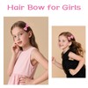 AMCAMI Glitter Hot Pink Hair Bows Clips,3PCS Small Sparkling Bling