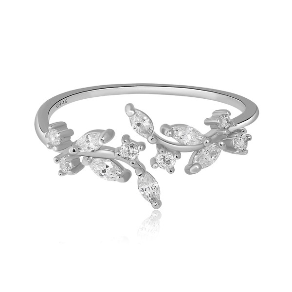 Meissa Sterling Silver Ring for Women Wrap Around Olive Leaf