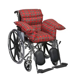 DMI Comfort Wheelchair Cushion & Pad, Wheelchair Seat Cushion, Recliner Cushion & Pillow, Cushion for Wheelchair Seat, Foam, 16 x 22 Inches, Plaid