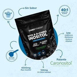 Myo Chiro Inositol Polvo 123 Caronositol Patente Española Fórmula Patentada 4000 100 Por Porción Servicios Sop Fertilidad Hormonal Mujer
