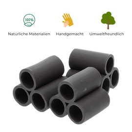 GarPet Aquarium Decoration Pyramid 3 Shrimp Tube Aquarium Decoration Shrimp Shrimp Cave Crab Cave Catfish Tube Spawning Tube Ceramic Clay Black