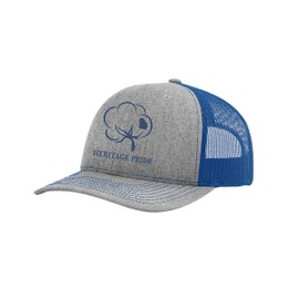 Heritage Pride Logo Georgia State Cotton Boll Southern Men's Embroidered Trucker Hat Denim