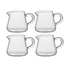 Mozacona 4pcs Mini Glass Creamer Pitcher Sauce Serving Pitcher Creamer
