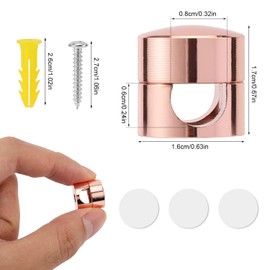 3pcs Cable Anchors for Desk, Phone Charger Cord Holders Metal Adhesive Cable Management Clips Aluminum Wire Organizer for Office Home Desktop Wall Nightstand (Rose Gold)