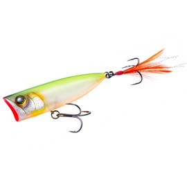 DUEL HARDCORE Ratour Pop Bass Lure, 2.8 inches (70 mm) 07: Matte Ghost Chart Back, Topwater Popper, Moving Center of Gravity, Faraway