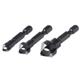 wolfcraft Tool Steel Deburring Counter Set, Hexagon Shank I 4375000 I Counterboring and deep countersinking