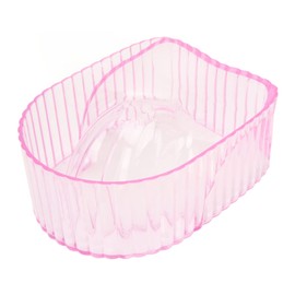 Cuenco para Remojo de Uñas, Cuencos para Manos de Manicura Tazón para Remojo de Manos Acrílico Suavizar la Piel Muerta Limpiar la Bandeja de Remojo de Uñas para Salón de Belleza (Rosa transparente)