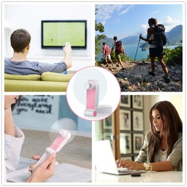 Supabear Personal Handheld Fan, Mini Portable Pocket Fan, Small Lightweight USB Rechargeable for Home Sports Outdoor Travel, 2 Speed Powerful Wind (Pink)
