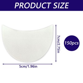 150Pcs Makeup Eye Pad Stickers Useful Eyeshadow Stencils Pads Half-Moon Shape Eye Pads Curved Eye Makeup Eyeshadow Pads for Eyelash Extensions Lips Makeup