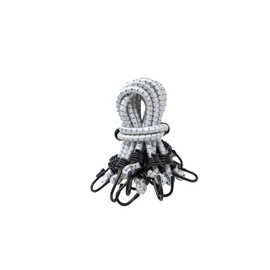 Kotap VBC-18WHT Heavy Duty Durable Multi-Use Bungee Cords with Hooks, 18-Inch, White (10-Pack)