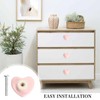 Godneei 8 PCS Pink Ceramic Heart Shaped Drawer Knobs, Single
