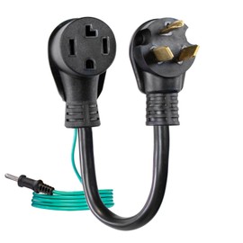 Certified Appliance Accessories 3-Prong to 4-Prong Dryer Plug Adapter, Convert 4 Prong Dryer Plug to 3 Prong Wall Outlet with Ground Wire 30A, 250V, 10AWG, 1.5-feet