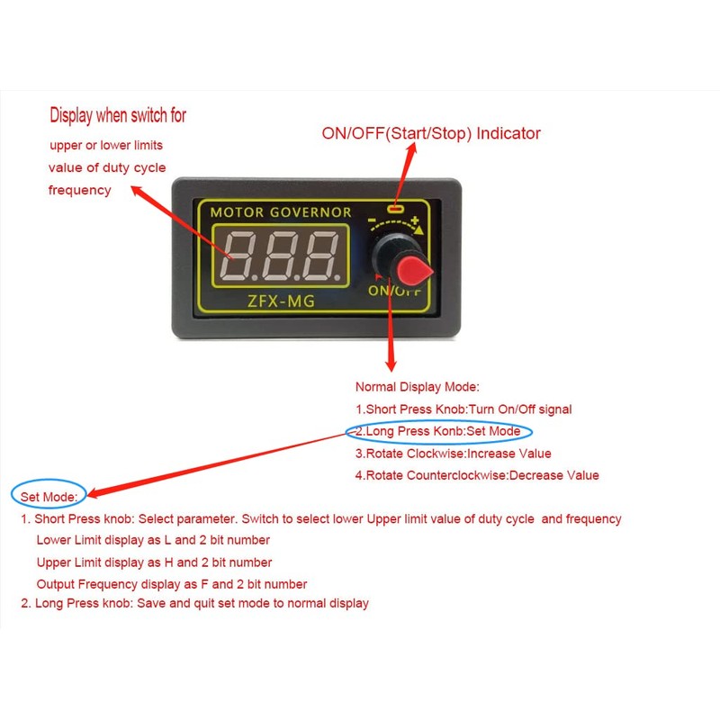Motor Speed Controller PWM DC 5V 12V 24V 150W Adjustable