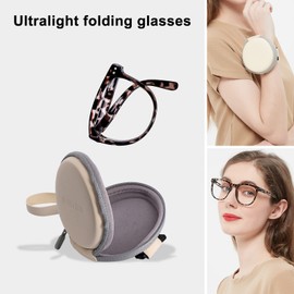 OCCI CHIARI Fashion Portable Reading Glasses Case Hard Shell Exrta Big Folding Readers 2.75 Grey Spring Hinge (1.0 1.25 1.5 1.75 2.0 2.25 2.5 2.75 3.0 3.5 4.0 5.0 6.0)