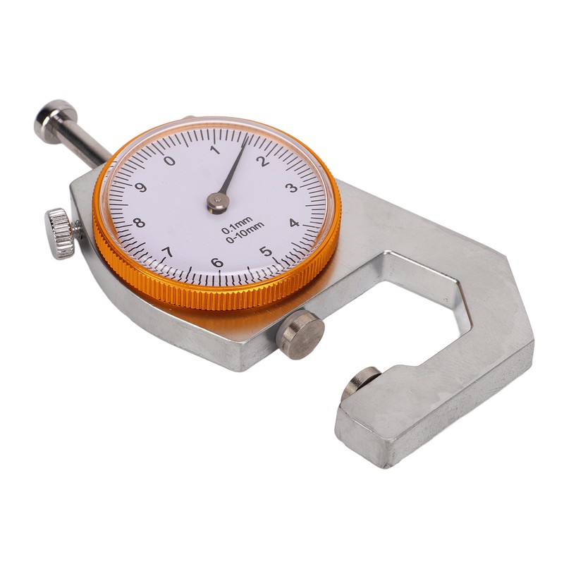 Flat Head Thickness Gauge 0 to 10mm Range Round Dial