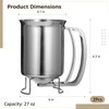 2 PCS Stainless Steel Batter Dispenser, 27 oz Pancake Batter