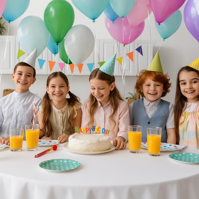 Fixwal 5-Pack Premium Plastic Tablecloth 84in. Round Plastic Table Cover