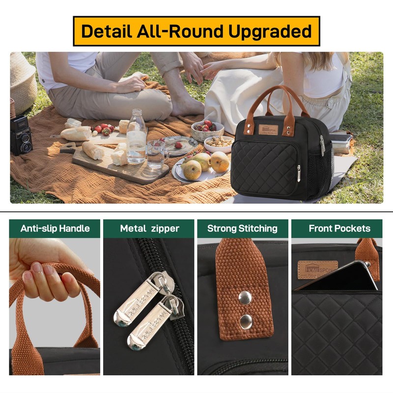 HOMESPON Insulated Lunch Bag for Women Men Ladies Work Adult