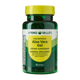 Spring Valley Aloe Vera Gel Dietary Supplement for Digestive Health, 50 Softgels
