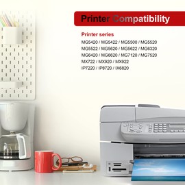 PGI-250XL CLI-251XL 5 Color Value Pack, Compatible for 250 251 Ink Cartridges for PIXMA MX920 MX922 MG5420 MG5520 MG6320 iX6820 iP8720 (5 Pack, PGBK, Black, Cyan, Magenta, Yellow)