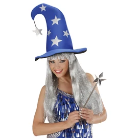 Cappello da mago blu con stelle