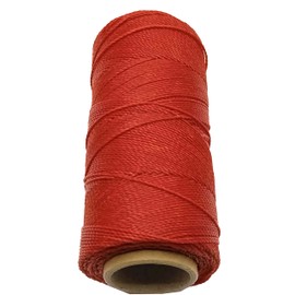 LINHASITA, Waxed Thread Spool, 100 g/170 Metres, Thickness: 1 mm, Polyester, Macrame Yarn, 30 Colours, 170 Metros / 100 g Red