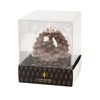 Luminara Pinecone Flameless Candles Chalky Brown Finish Pine Cone Figural,