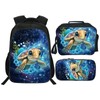 Sea Turtle Backpack Kids Bookbag 16inch Schoolbag With Lunch Box