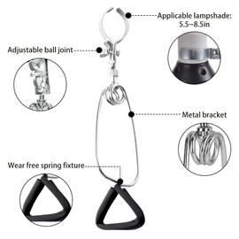 DONGKER Clamp Lamp Stand Fixture, 1/2 Piece Adjustable Heat Lamp Clamp, Reptile Clamp Lamp Holder for Ceramic Heat Emitter, Infrared Backheat Lamp for Turtles, Snakes