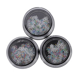 BIUDECO Colorful Snowflake Nail Art Sequins of Glitter Flakes for Manicure for Parties Christmas and Themed Celebrations