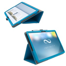 INSOLKIDON Compatible with Teclast T65 Max 12.95- INCH Tablet case, Full Coverage Ultra Slim PU Leather Cover Case with Folding Stand Cover Rugged with Auto Sleep/Wake (Light Blue)