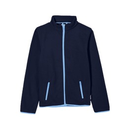 Playshoes Unisex Children's Fleece Jacket, Contrasting Colour (Kinder Fleece-jacke Farbig Abgesetzt) - Blue (marine 11), size: 92