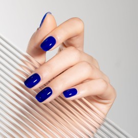 MAYCHAO 15ML Jelly Klein Blue Gel Nail Polish 1Pc Bright Blue Gel Polish Soak Off UV LED Translucent Nail Polish Nail Art Starter Manicure Salon DIY at Home, 0.5 OZ