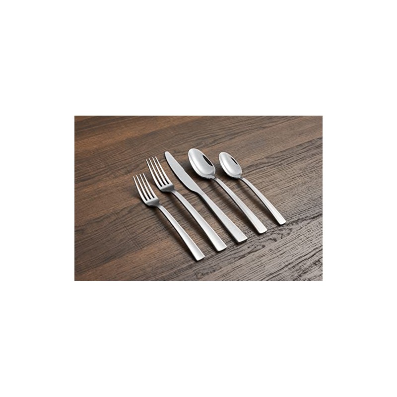 Cambridge Mirror Rhyme Satin Handles 20-Piece Flatware Set, Service for