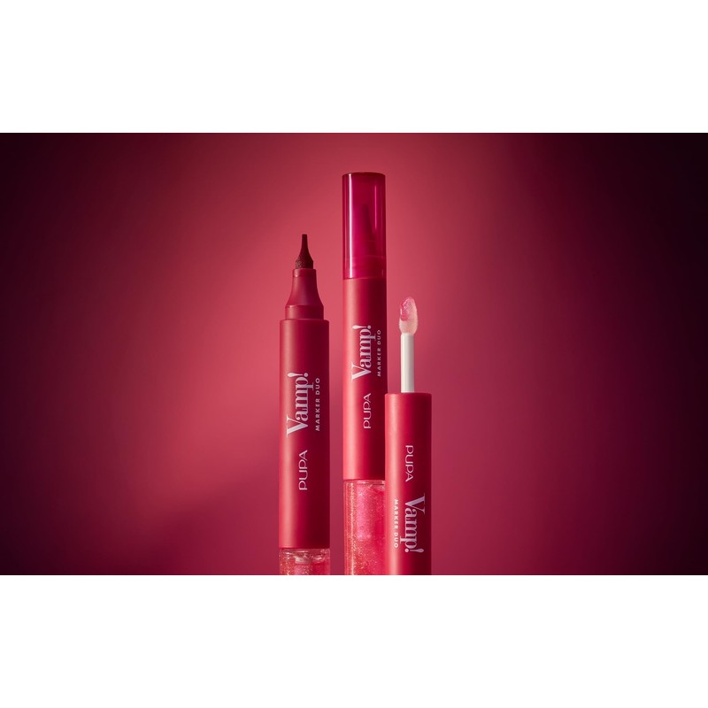 Pupa Vamp! Marker Duo Lipstick + Lip Gloss with Hyaluronic