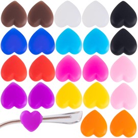 STSTR 11 Pairs Heart Glasses Ear Grips, Colorful Soft Silicone Eyeglasses Ear Hooks, Anti-Slip Eyeglasses Retainers Behind Ears for Women Men Sunglasses, Daily Wearing