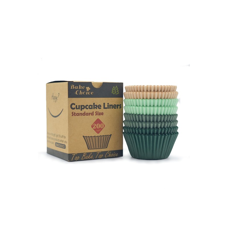 Bake Choice Cupcake Liner 200 Pcs Parchment Paper Muffin Liners,