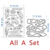 Otter Stamps and Dies Set for Card Making,Clear Stamps and